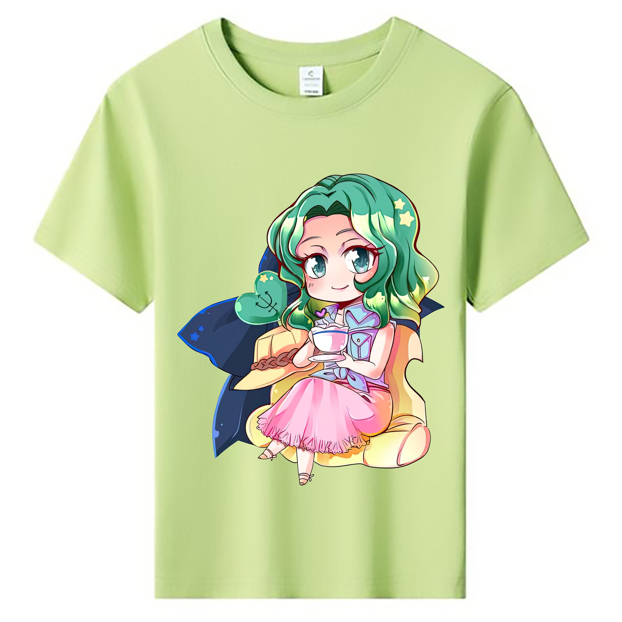 （画像用） 美少女戦士セーラームーン 海王 みちる（かいおう みちる） Sailor Moon Kaiou Michiru 綿100％キッズTシャツ（フロントプリント）
